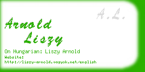 arnold liszy business card